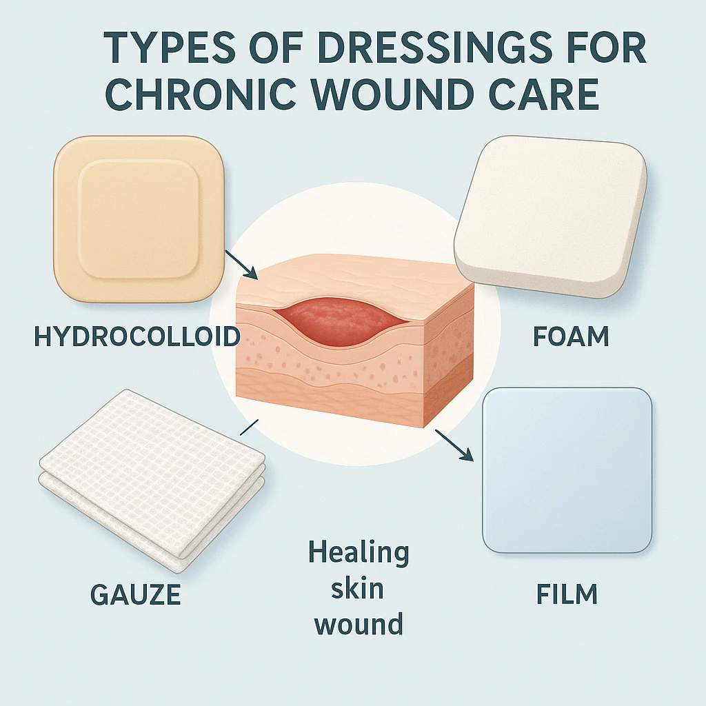 پانسمان‌ها و عوامل موضعی مورد استفاده در بهبود زخم‌های مزمن
