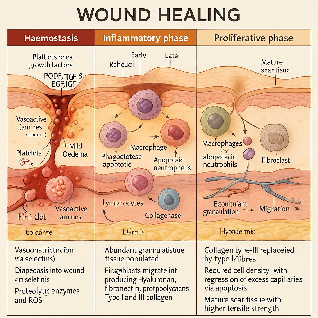 فرآیند ترمیم زخم: مروری بر سازوکارهای سلولی و مولکولی